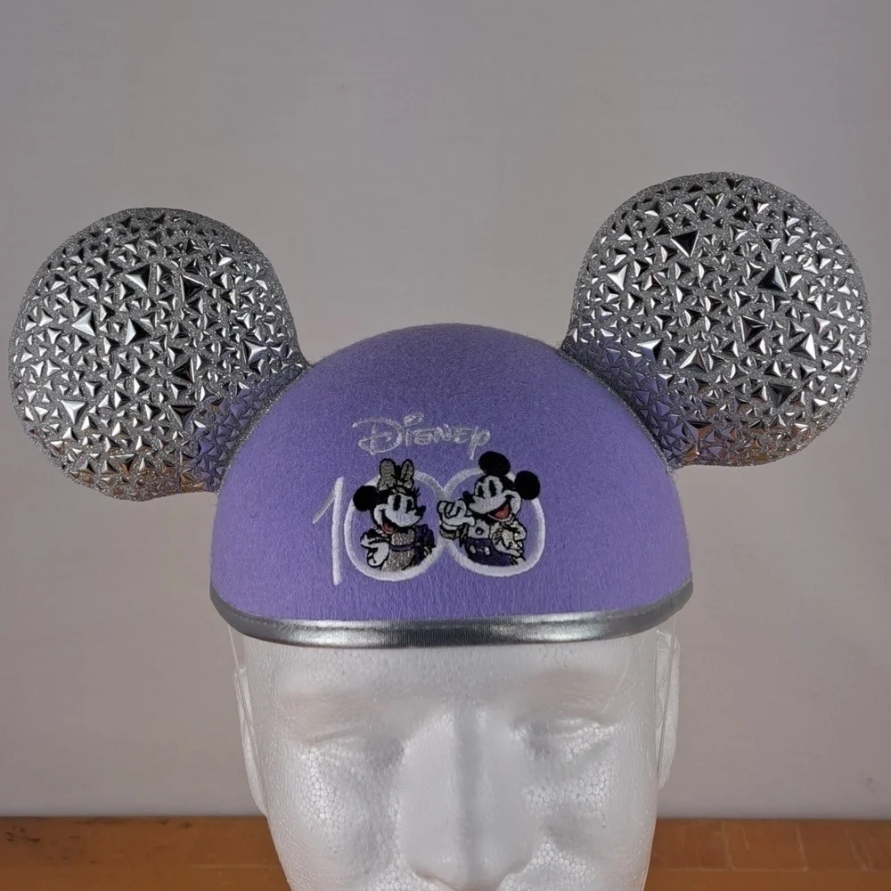 Disney Parks Disney embroidered 100 years of wonder purple Minnie Mouse ears hat